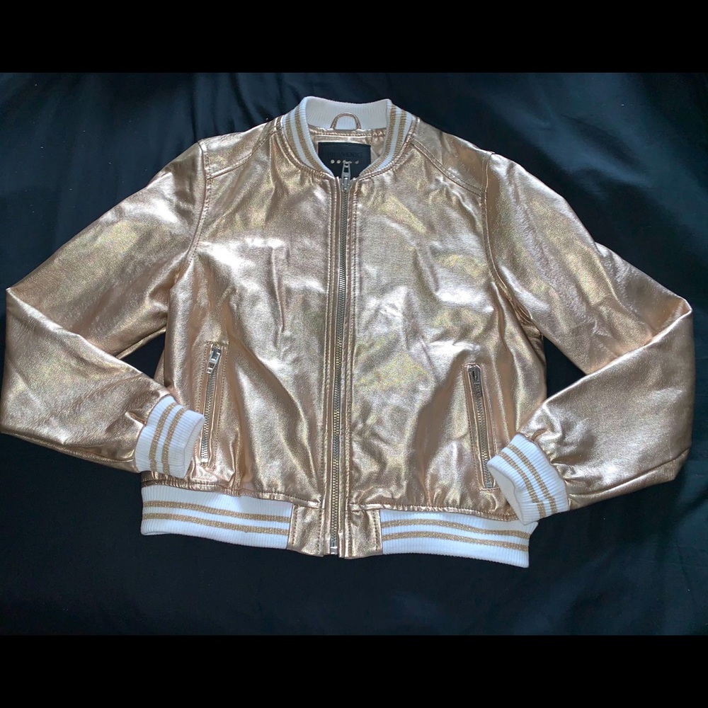 Blank NYC Gold Baseball Jacket